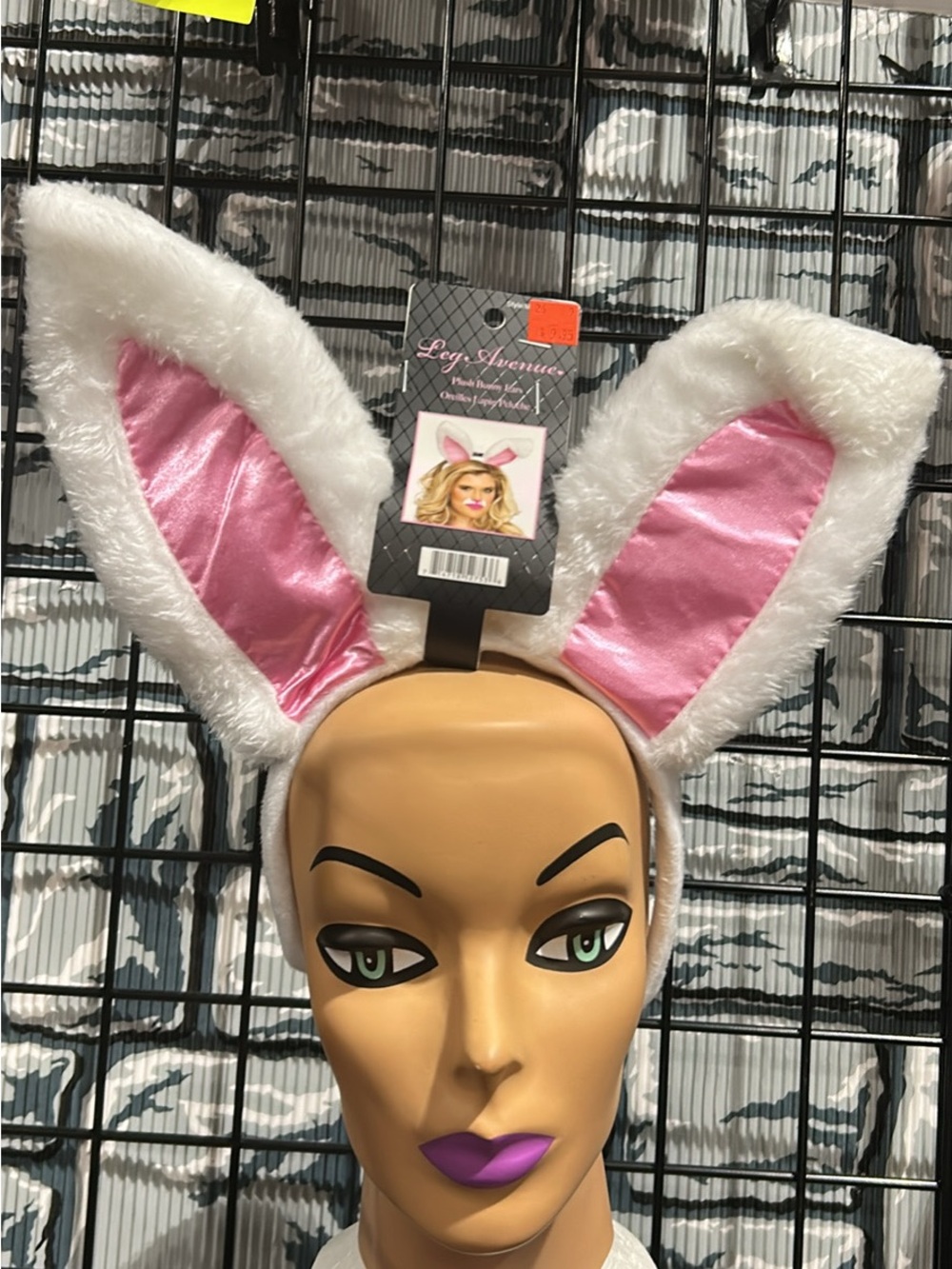 Leg Avenue Pink & White Bunny Ear Headband